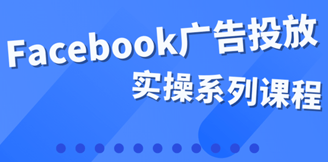 百万级广告操盘手带你玩Facebook全系列投放:运营和广告优化技能实操-赛德副业库