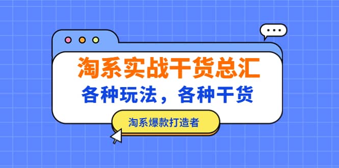 淘系实战干货总汇：各种玩法，各种干货，淘系爆款打造者-赛德副业库