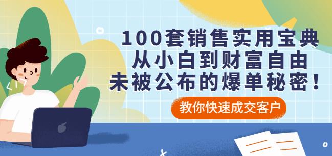 100套销售实用宝典：从小白到财富自由，未被公布的爆单秘密！-赛德副业库