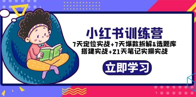 小红书训练营:7天定位实战+7天爆款拆解+选题库搭建实战+21天笔记实操实战-赛德副业库