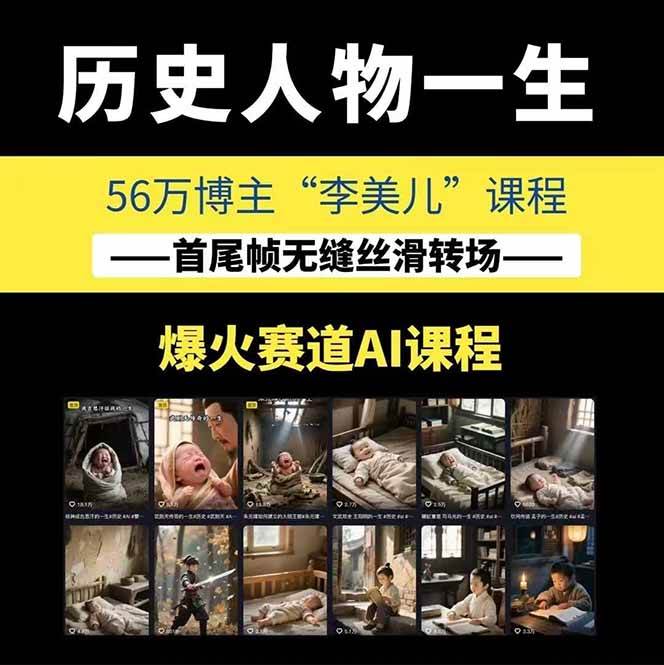 图片[2]-AI历史人物短视频创作，含IP打造、首尾帧无缝转场、智能体视频制作等核心教学内容-赛德副业库