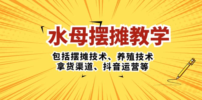 水母·摆摊教学,包括摆摊技术、养殖技术、拿货渠道、抖音运营等-赛德副业库