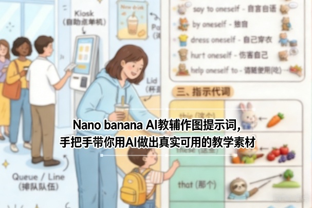 Nano banana AI教辅作图提示词,手把手带你用AI做出真实可用的教学素材-赛德副业库