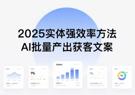 实体强效率方法：AI批量产出获客文案，2025年普通人拥抱AI，实现实体创收-赛德副业库