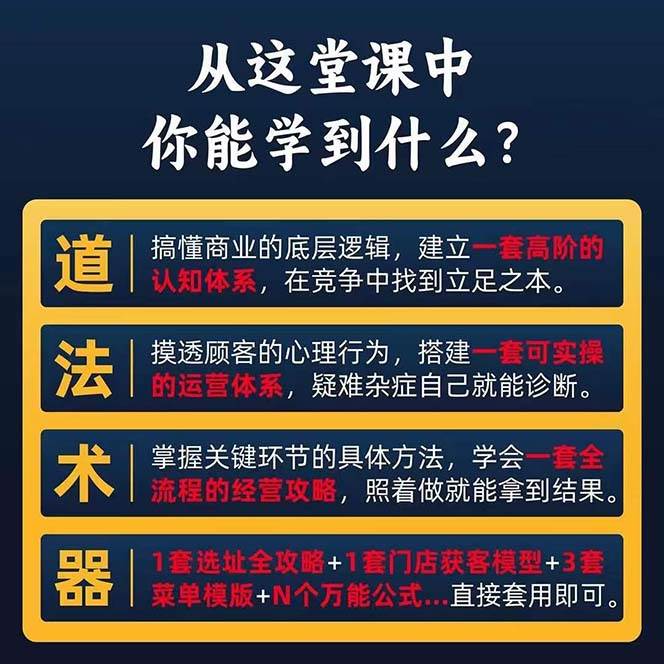 图片[2]-餐饮店盈利实操方法：教你怎样开一家持续能赚钱的餐厅（25节）-赛德副业库