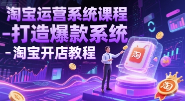 淘宝运营系统课程-打造爆款系统-淘宝开店教程-赛德副业库