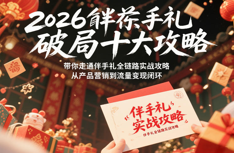 2026伴手礼破局十大攻略，带你走通伴手礼全链路实战攻略，从产品营销到流量变现闭环-赛德副业库