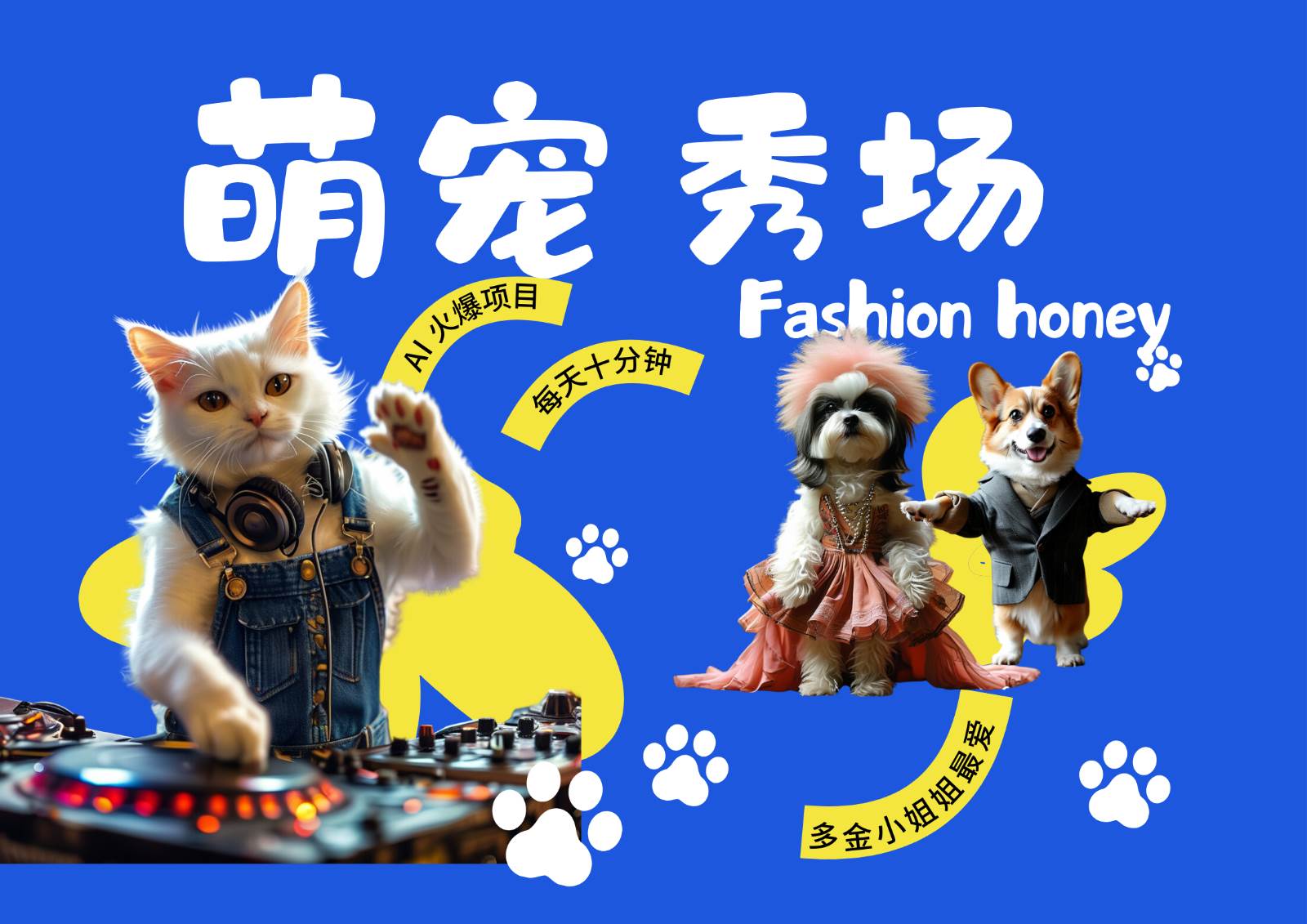 酷飒动物跳舞走秀  时尚喵FASHION汪 多金小姐姐最爱的 轻松月入破W-赛德副业库