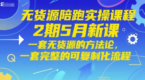 无货源陪跑实操课程2期5月新课,一套无货源的方法论,一套完整的可复制化流程-赛德副业库