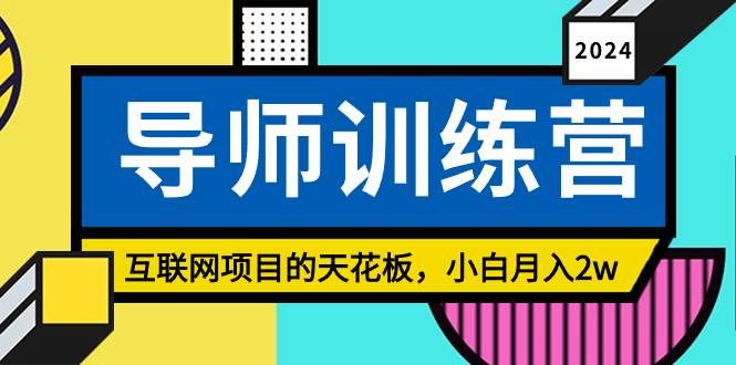 (8618期)《导师训练营》互联网项目的天花板,小白月入2w-赛德副业库