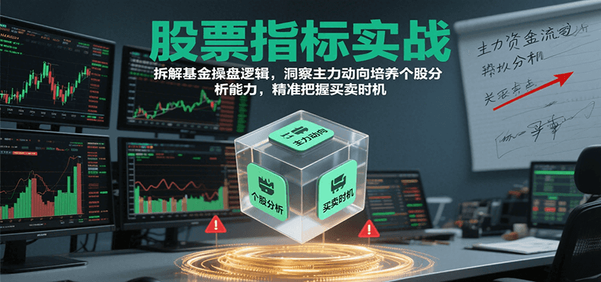 股票指标实战,拆解基金操盘逻辑,洞察主力动向培养个股分析能力,精准把握买卖时机-赛德副业库