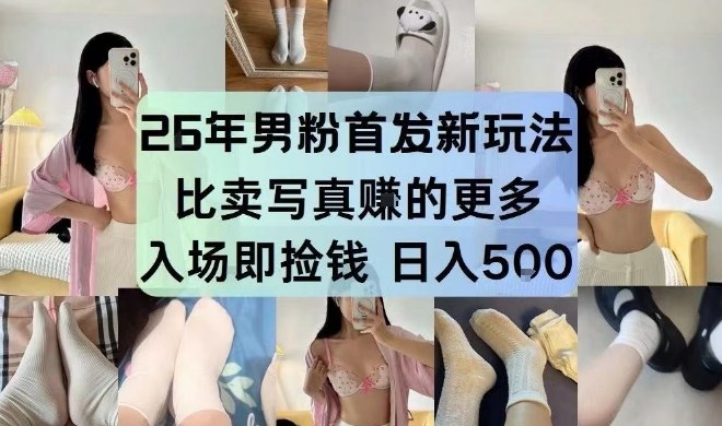 26年男粉首发最新3.0玩法,独此一家,比卖写真賺的更多,入场即捡钱,日入5张【揭秘】-赛德副业库