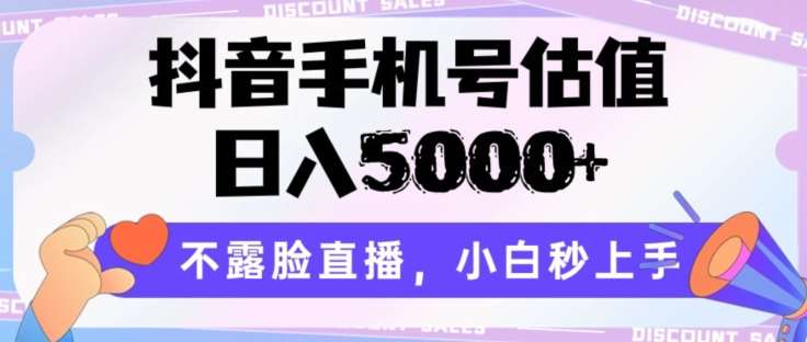 抖音手机号估值,日入5000+,不露脸直播,小白秒上手【揭秘】-赛德副业库