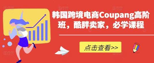 韩国跨境电商Coupang高阶班,酷胖卖家,必学课程-赛德副业库