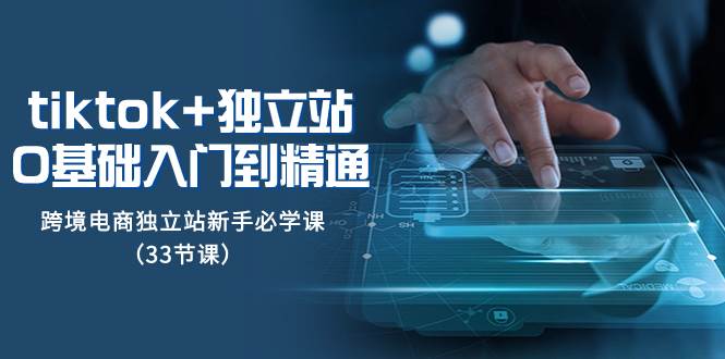 （8065期）tk+独立站从0基础入门到精通，跨境电商独立站新手必学课（33节课）-赛德副业库