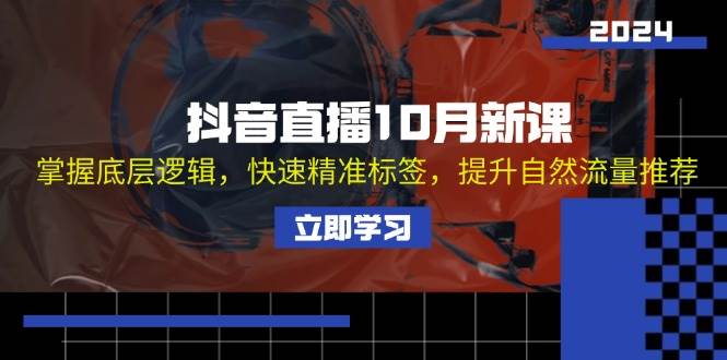 （13024期）抖音直播10月新课：掌握底层逻辑，快速精准标签，提升自然流量推荐-赛德副业库