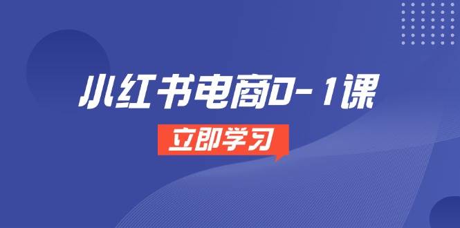 小红书电商0-1课，开店选品全流程，多平台素材处理与爆款笔记制作-赛德副业库