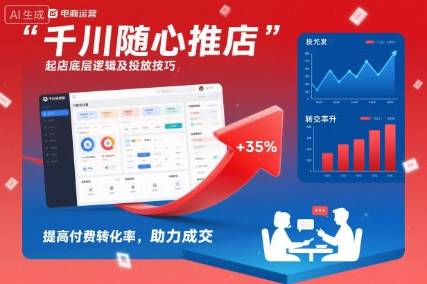 千川随心推起店底层逻辑及投放技巧,提高付费转化率,助力成交-赛德副业库