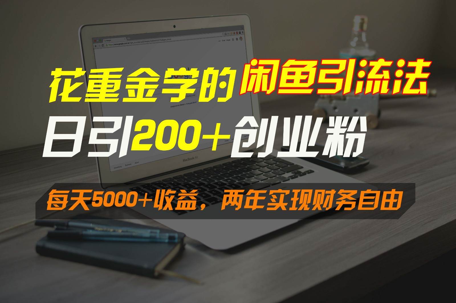 花重金学的闲鱼引流法，日引流300+创业粉，每天5000+收益，两年实现财务自由-赛德副业库
