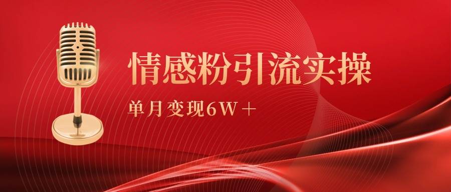 （9473期）单月变现6w+，情感粉引流变现实操课-赛德副业库