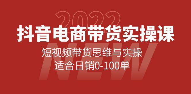 抖音电商带货实操课：短视频带货思维与实操，适合日销0-100单-赛德副业库