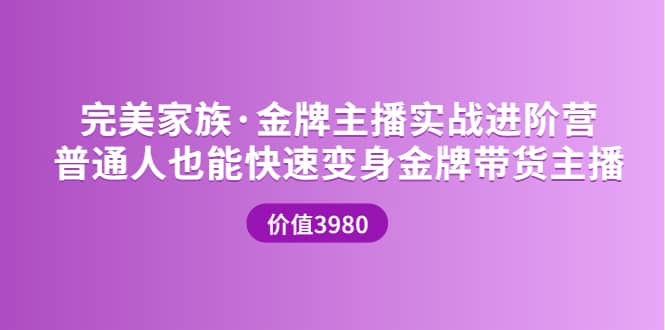 金牌主播实战进阶营 普通人也能快速变身金牌带货主播 (价值3980)-赛德副业库