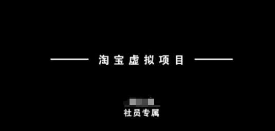 淘宝虚拟项目，从理论到实操，新手也能快速上手-赛德副业库