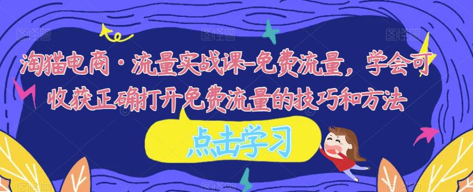 淘猫电商·流量实战课-免费流量，学会可收获正确打开免费流量的技巧和方法-赛德副业库