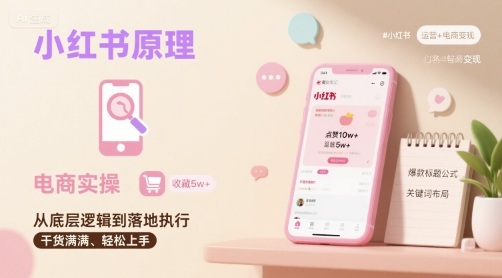 小红书原理以及详细实操流程,小红书电商教程-赛德副业库