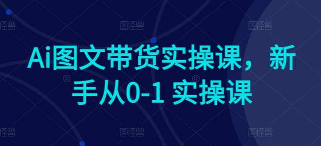 Ai图文带货实操课，新手从0-1 实操课-赛德副业库