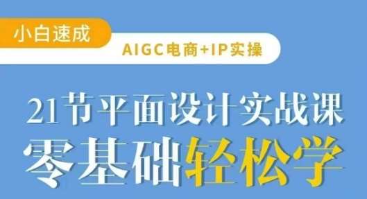 AIGC电商必备实操21节平面设计实战课，教你玩转AI-赛德副业库