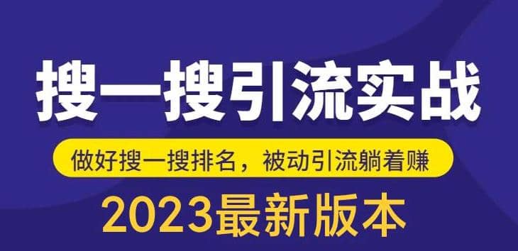 外面收费980的最新公众号搜一搜引流实训课,日引200+-赛德副业库