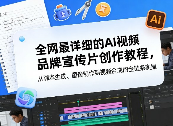 全网最详细的AI视频品牌宣传片创作教程，从脚本生成、图像制作到视频合成的全链条实操-赛德副业库