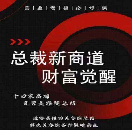 总裁新商道(美业老板必修课)，通俗易懂的美容院总结，解决美容院各种疑难杂症-赛德副业库