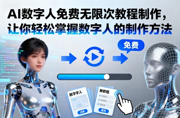 AI数字人免费无限次教程制作，让你轻松掌握数字人的制作方法-赛德副业库