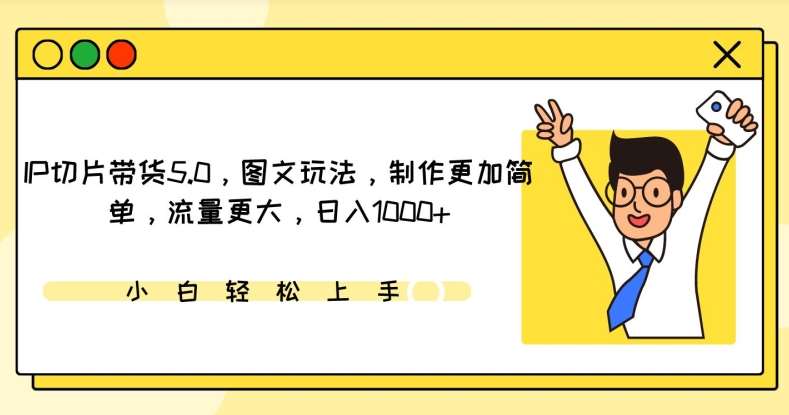 IP切片带货5.0，图文玩法，制作更加简单，流量更大，日入1000+【揭秘】-赛德副业库