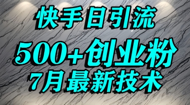 创业粉怎么打？快手精准引流创业粉，宝妈群体日进500+精准流量-赛德副业库