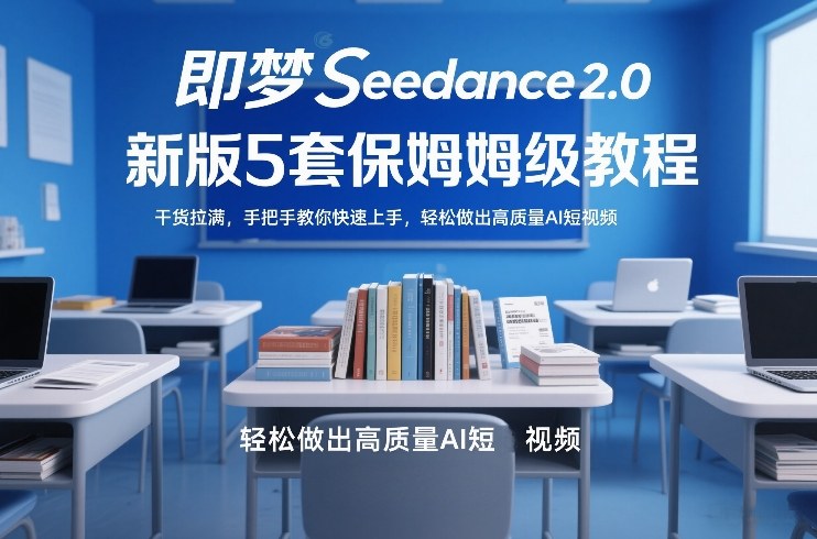 即梦Seedance2.0新版5套保姆级教程，干货拉满，手把手教你快速上手，轻松做出高质量AI短视频-赛德副业库