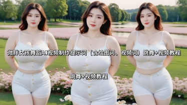 微胖女孩舞蹈AI视频制作提示词（含绘图词、视频词） 跳舞+视频教程-赛德副业库