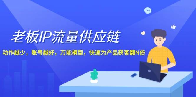 （12077期）老板 IP流量 供应链，动作越少，账号越好，万能模型，快速为产品获客翻N倍-赛德副业库