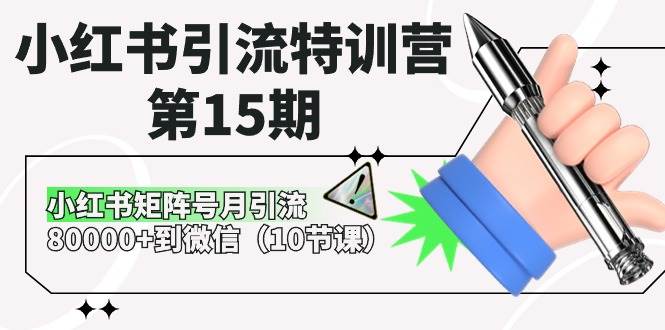 （10537期）小红书引流特训营-第15期，小红书矩阵号月引流80000+到微信（10节课）-赛德副业库