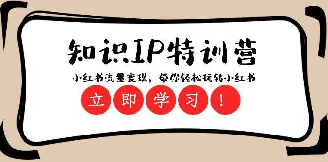 知识IP特训营 ：小红书流量变现，带你轻松玩转小红书（23节视频课）-赛德副业库
