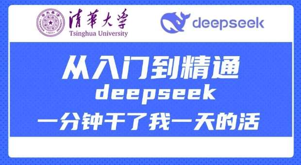 清华大学讲DeepSeek最全教程，从入门到精通，deepseek一分钟干了我一天的活-赛德副业库