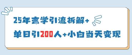 25年国学引流拆解+单日引200人+小白当天就能变现-赛德副业库