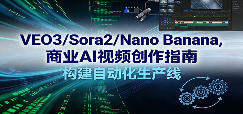 VEO3/Sora2/Nano Banana商业AI视频创作指南,构建自动化生产线-赛德副业库