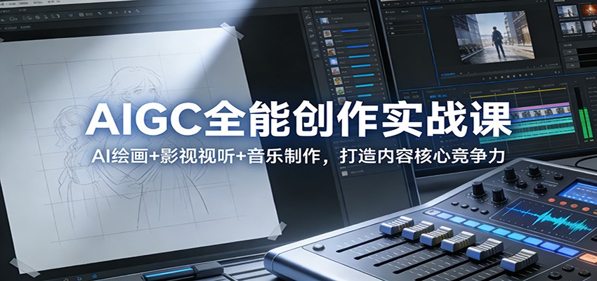 AIGC全能创作实战课：AI绘画+影视视听+音乐制作，打造内容核心竞争力-赛德副业库