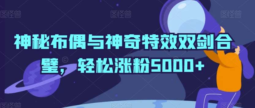 神秘布偶与神奇特效双剑合璧,轻松涨粉5000+【揭秘】-赛德副业库