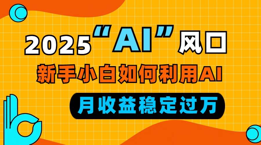 （13821期）2025“ AI ”风口，新手小白如何利用ai，每月收益稳定过万-赛德副业库
