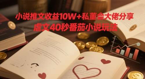 小说推文收益10W+私董会大佬分享，虐文40秒番茄小说玩法-赛德副业库