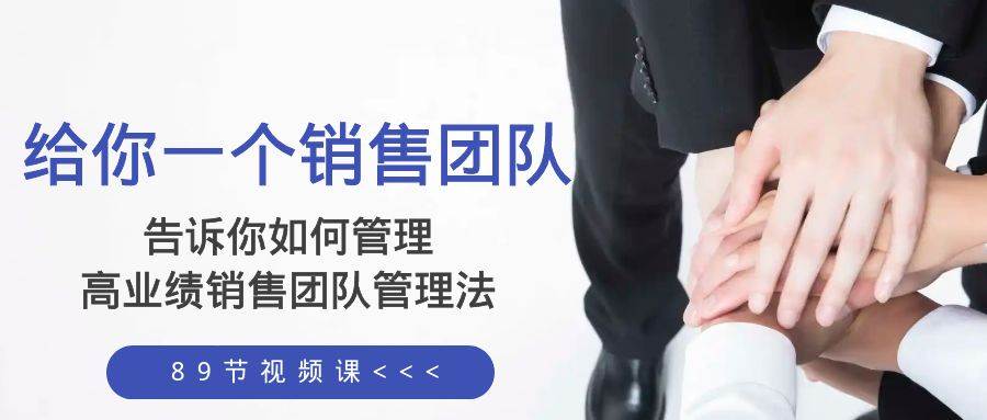 （8169期）给你 一个销售团队，告诉你如何管理，高业绩销售团队管理法（89节课）-赛德副业库